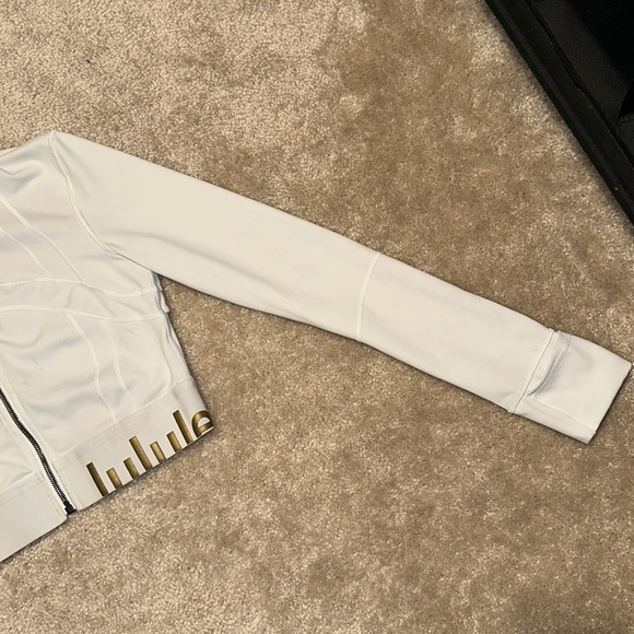 🦄✨RARE✨ Lululemon Define Jacket Cropped *Gold Size 6 *Special Edition Off White - Picture 5 of 16